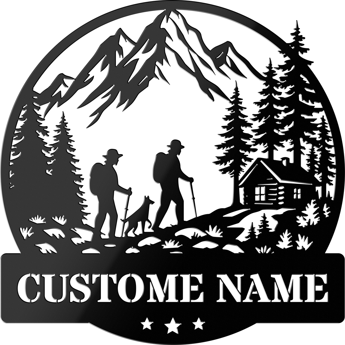 Hiking Metal Sign