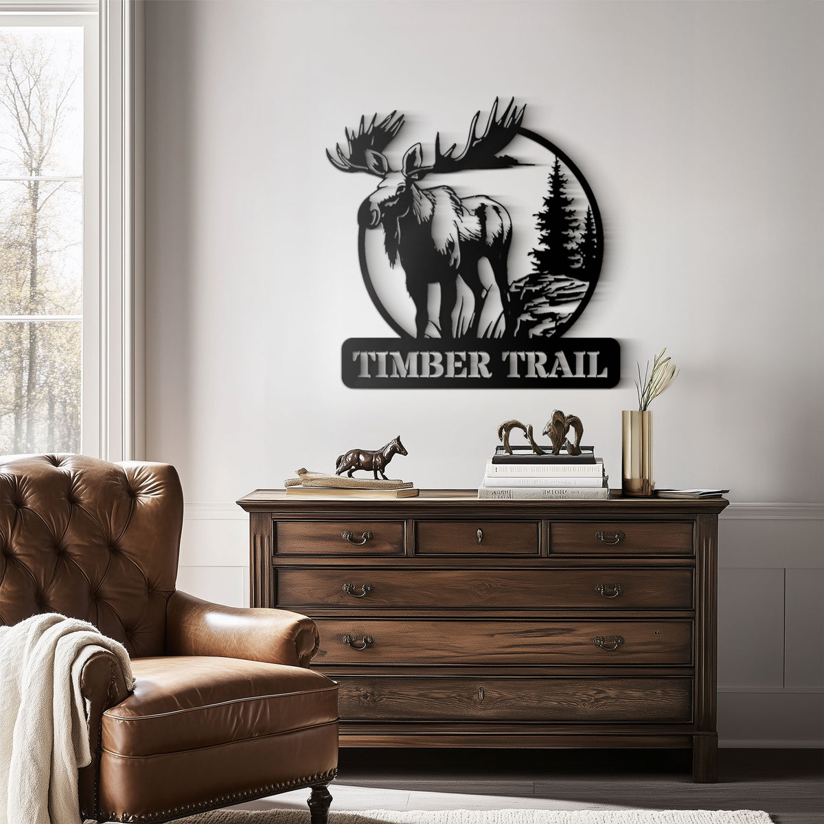 Moose Metal Sign