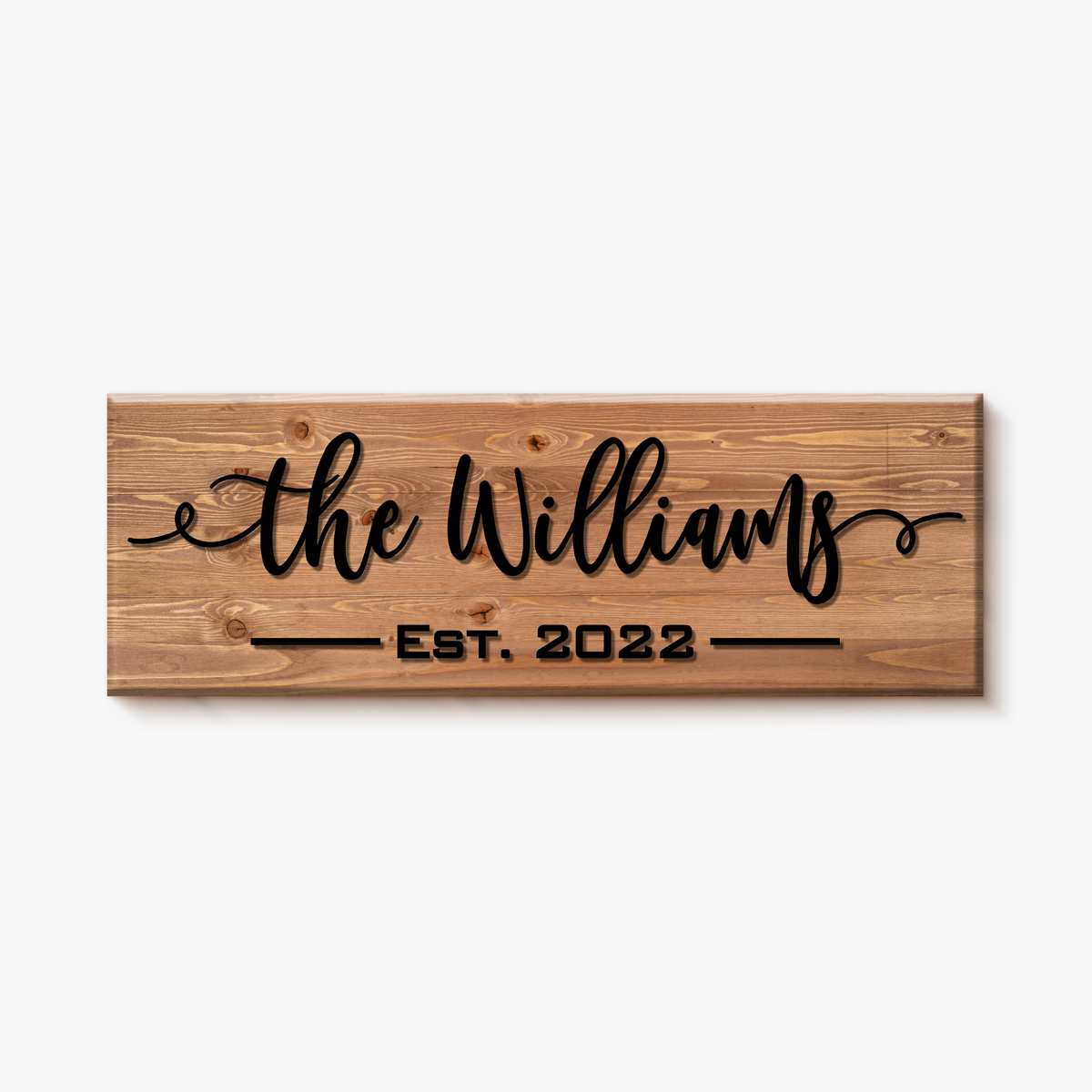 Swashy Family Name Sign