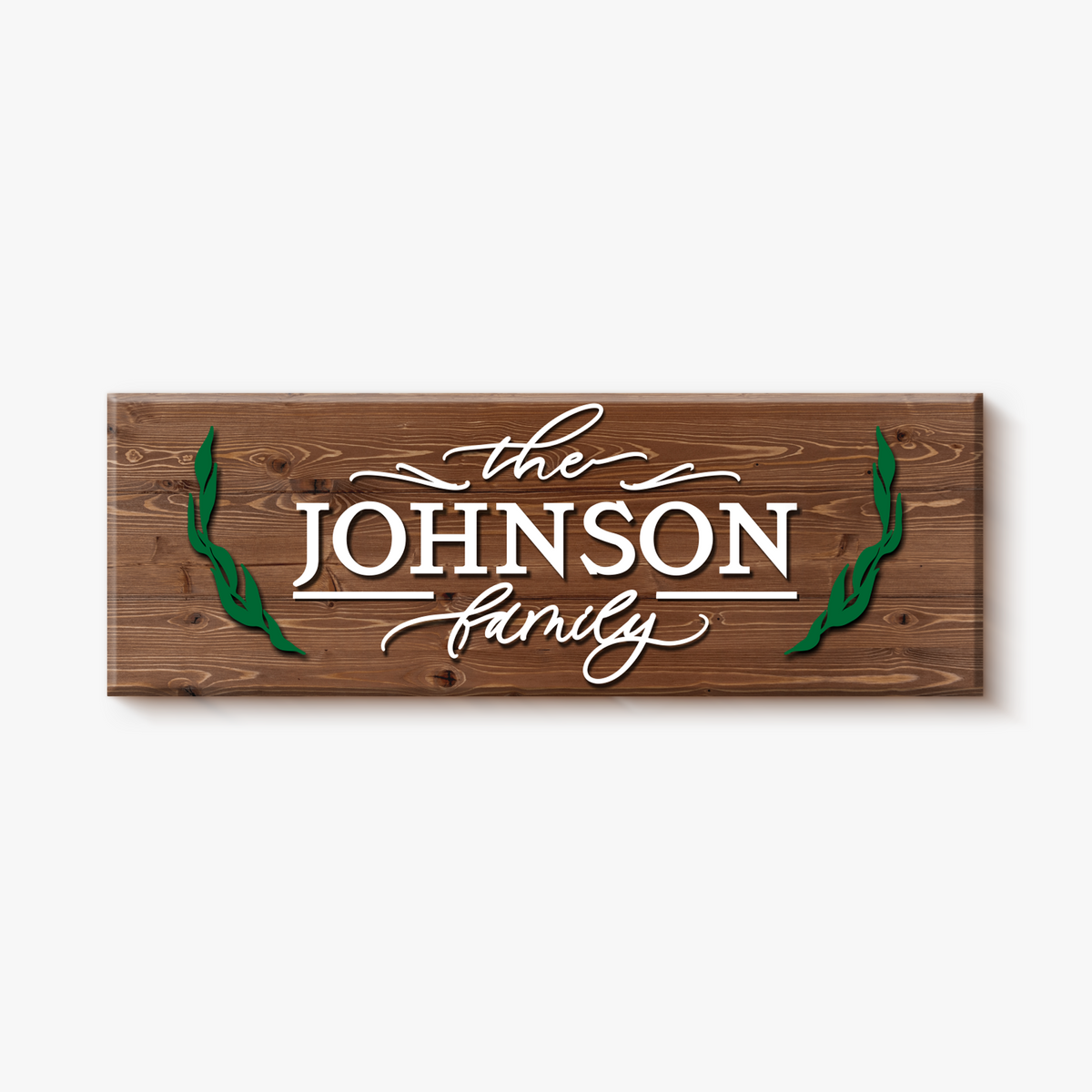 Wreath Family Name Sign