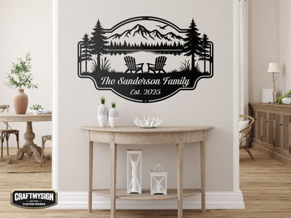Adirondack Serenity Metal Sign