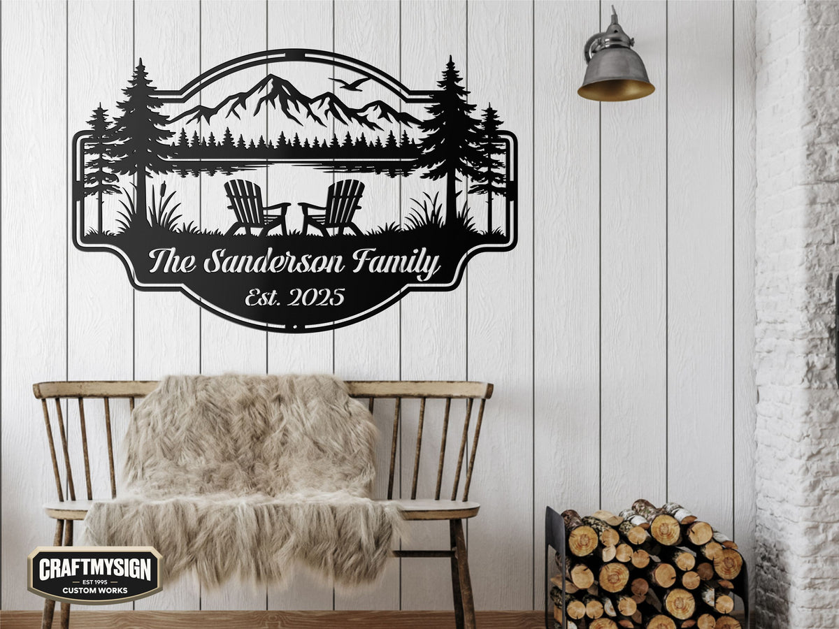 Adirondack Serenity Metal Sign