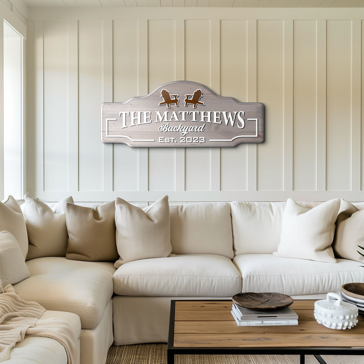 Backyard Wooden Sign