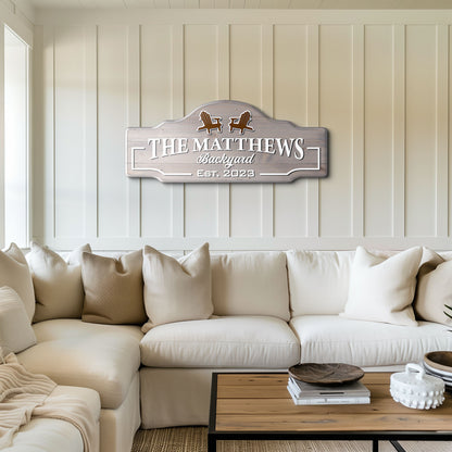 Backyard Wooden Sign