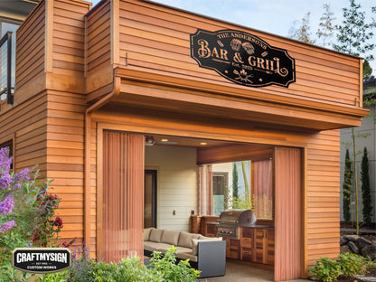 Bar & Grill Metal Sign