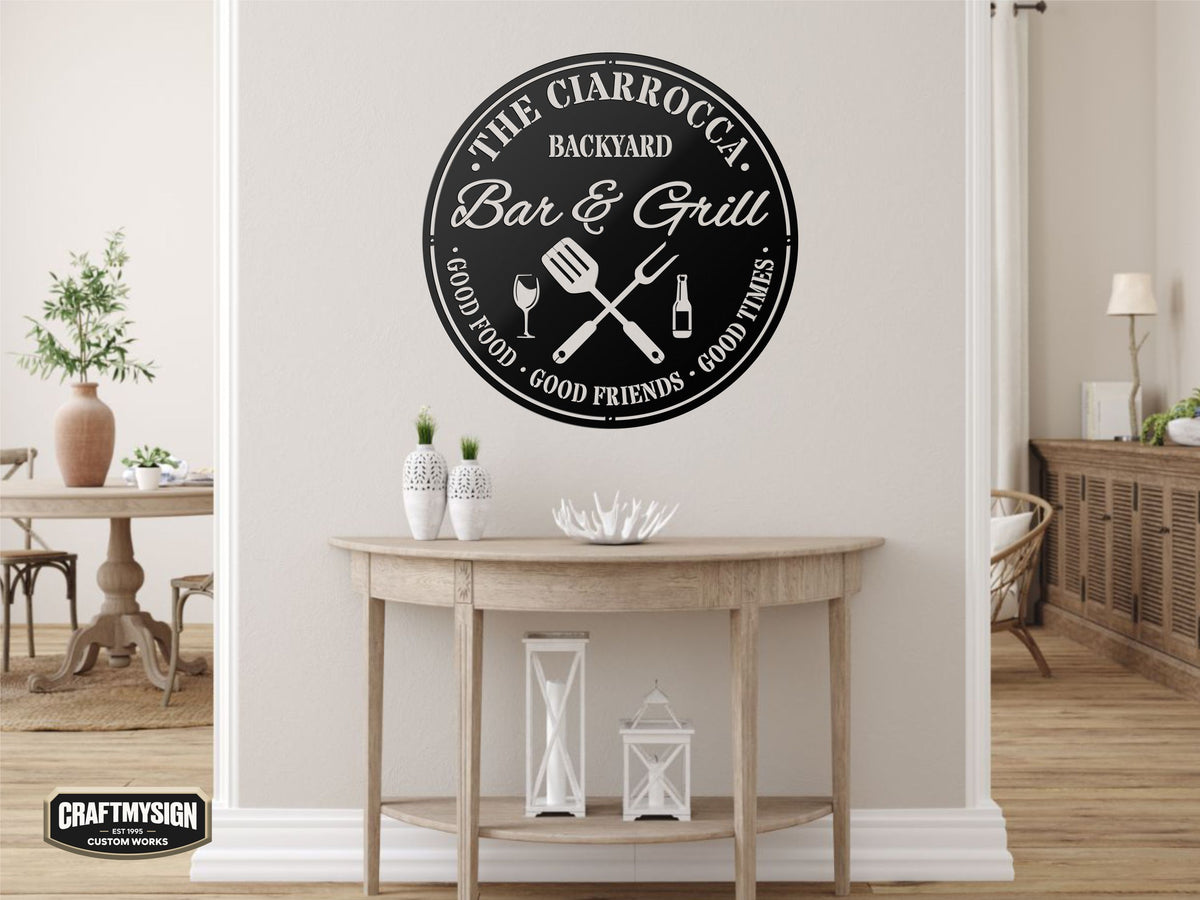 Bar & Grill II Metal Sign
