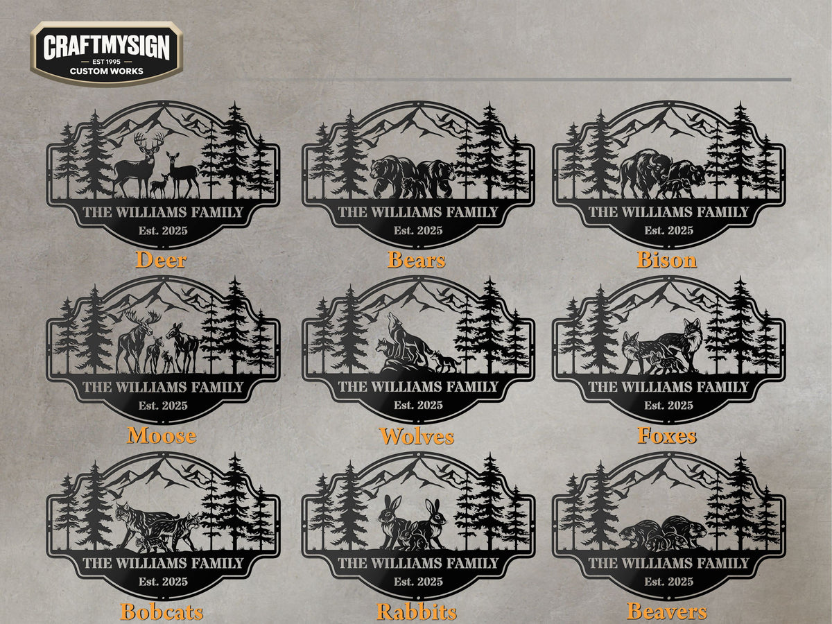 Forest View Metal Sign