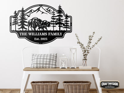 Forest View Metal Sign