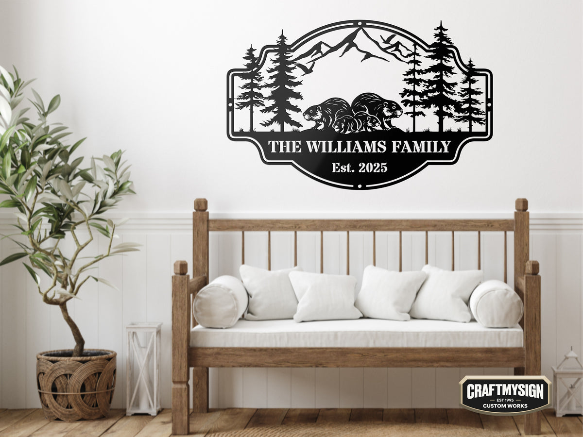 Forest View Metal Sign