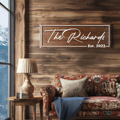 Family Name Wooden Sign