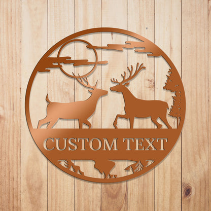Deer Outdoor Metal Sign 4