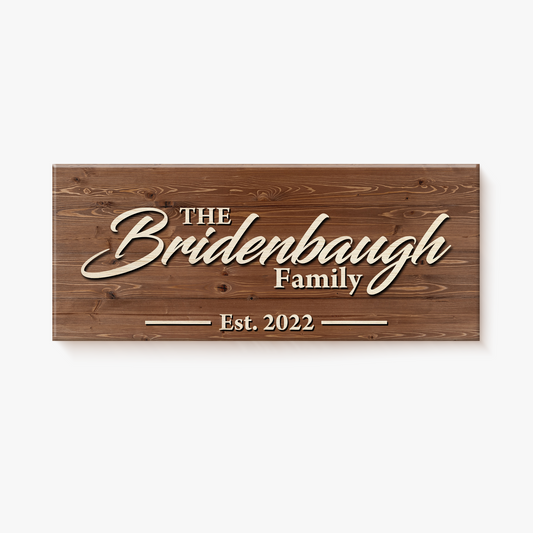 Custom Wooden Sign - Bridenbaugh