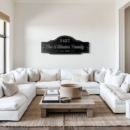 Family Name & House Address Sign