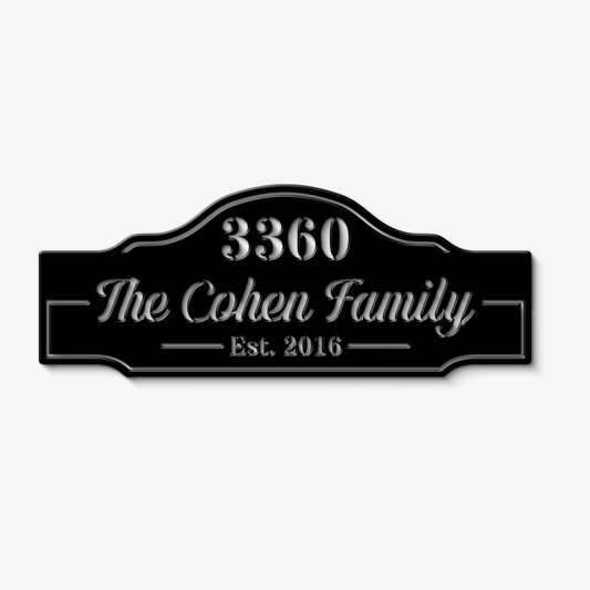 Family Name & House Address Sign