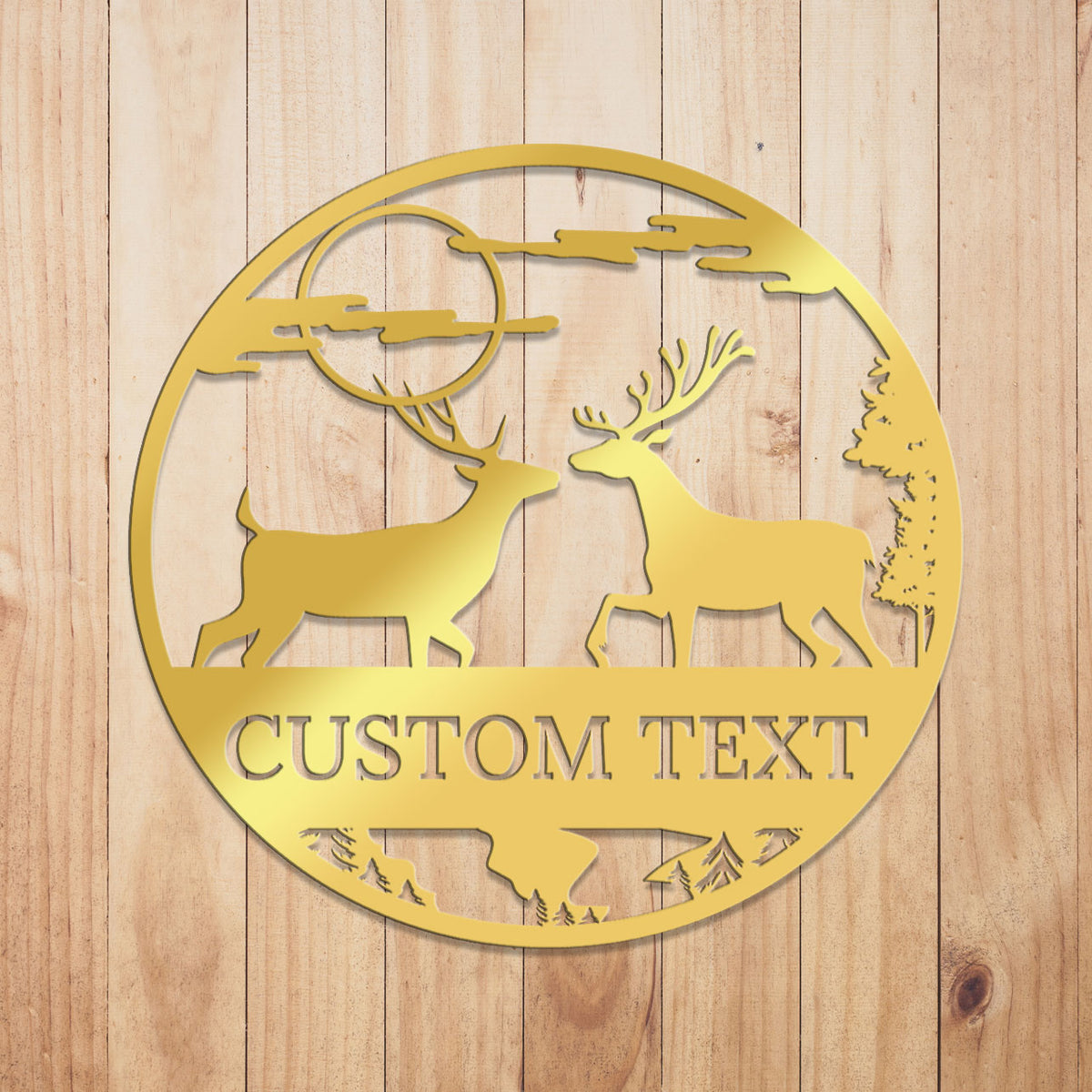 Deer Outdoor Metal Sign 4