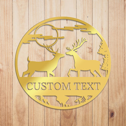 Deer Outdoor Metal Sign 4