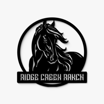 Horse Metal Sign