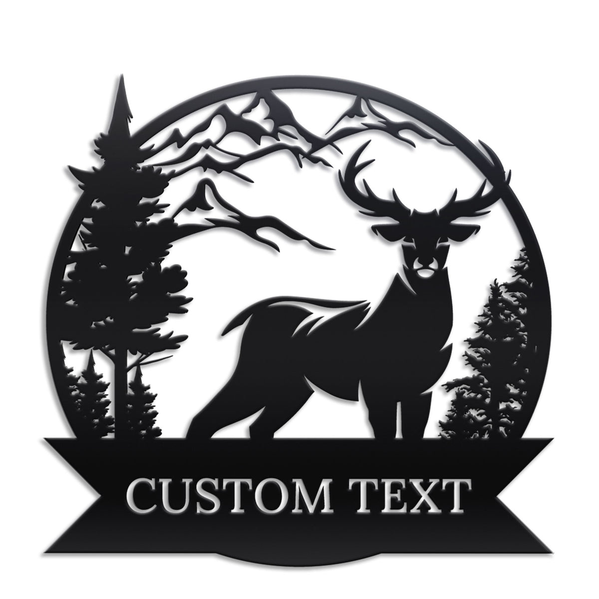 Deer Outdoor Metal Sign 3
