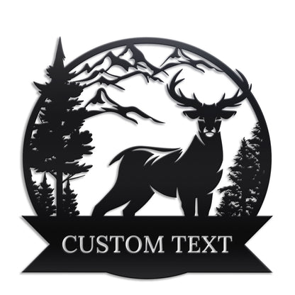 Deer Outdoor Metal Sign 3