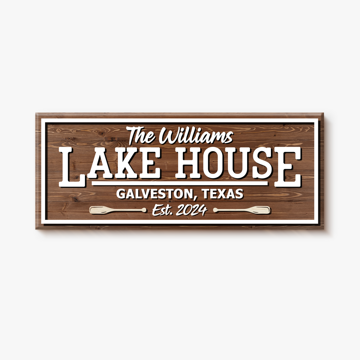 Rustic Lake House Wooden Sign