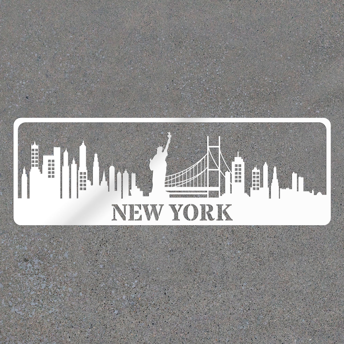 USA City Skylines Metal Sign