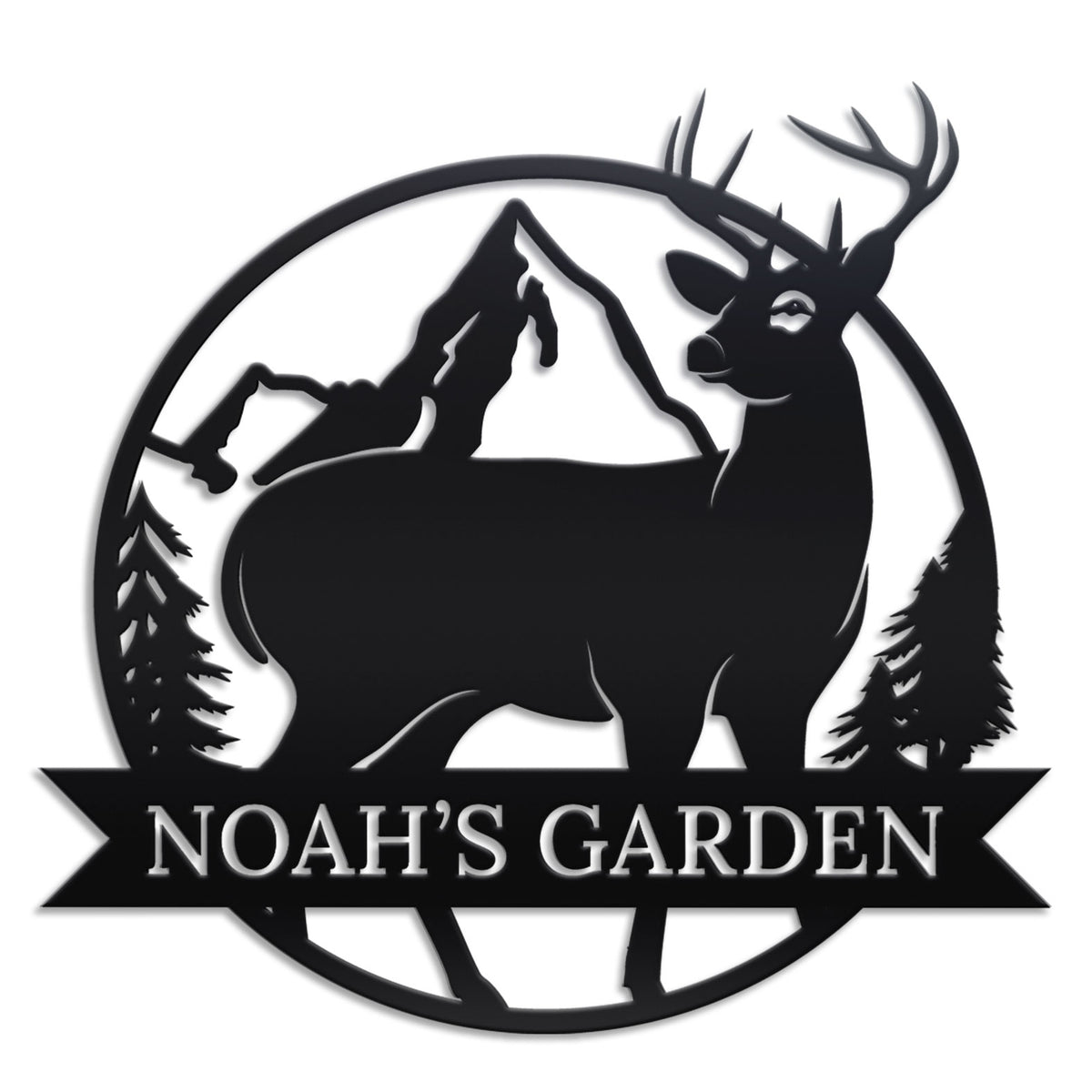 Deer Outdoor Metal Sign 2