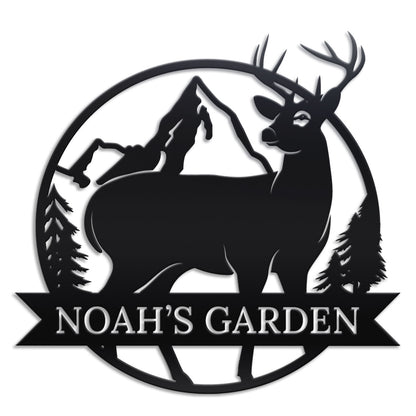 Deer Outdoor Metal Sign 2