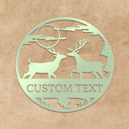 Deer Outdoor Metal Sign 4