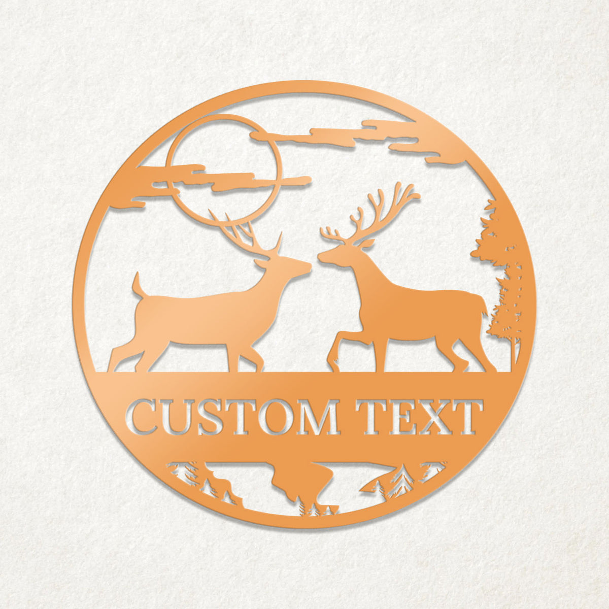 Deer Outdoor Metal Sign 4