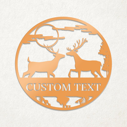 Deer Outdoor Metal Sign 4