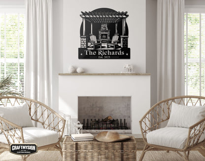 Pergola Outdoor Metal Sign
