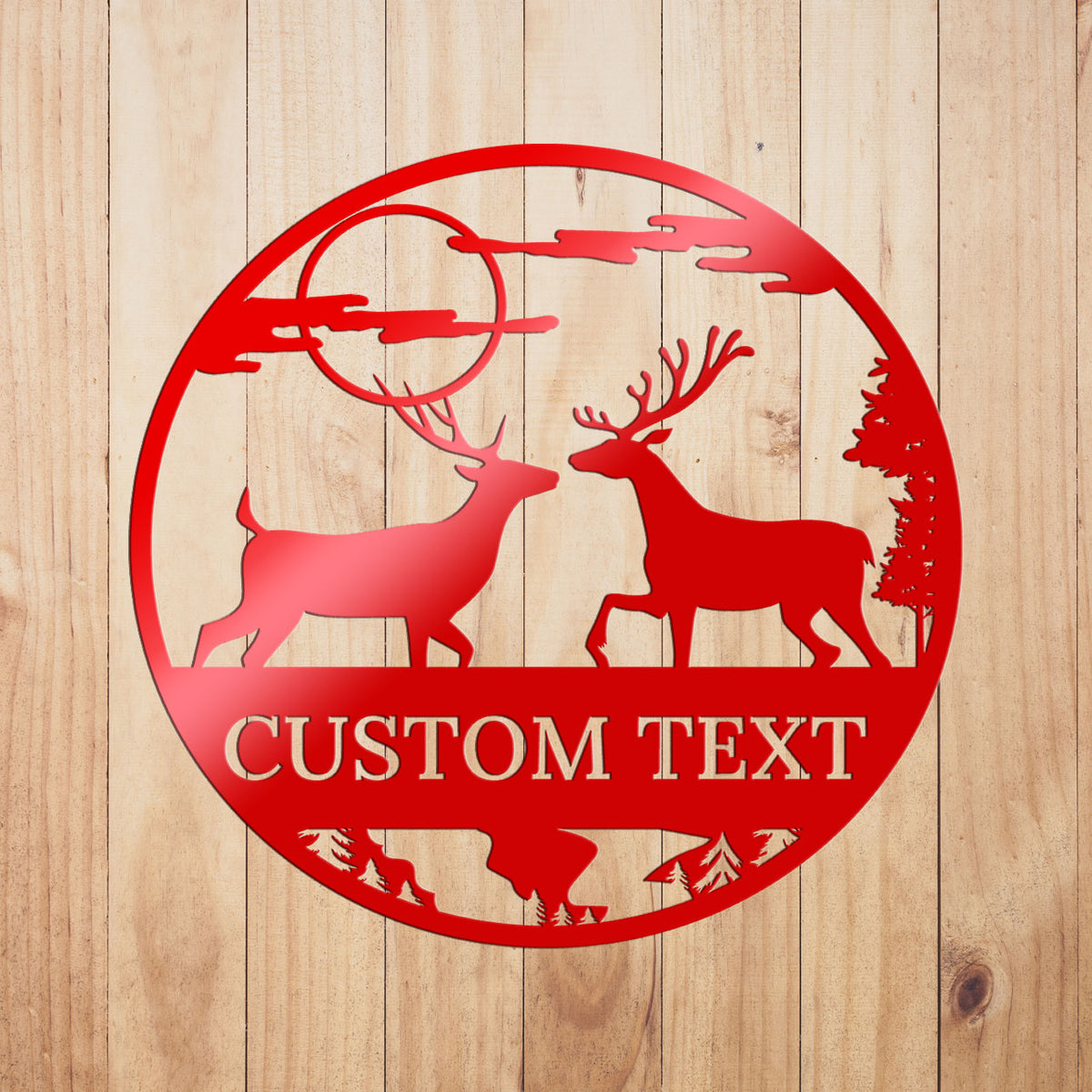 Deer Outdoor Metal Sign 4