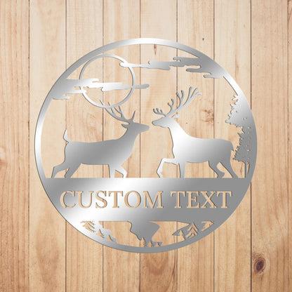 Deer Outdoor Metal Sign 4