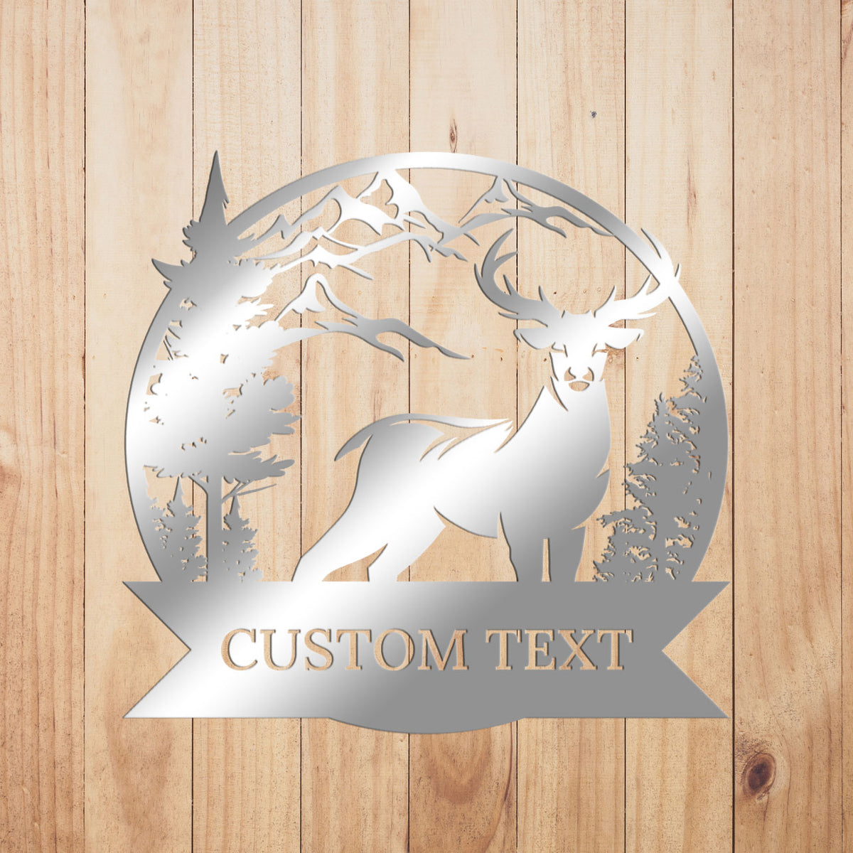 Deer Outdoor Metal Sign 3