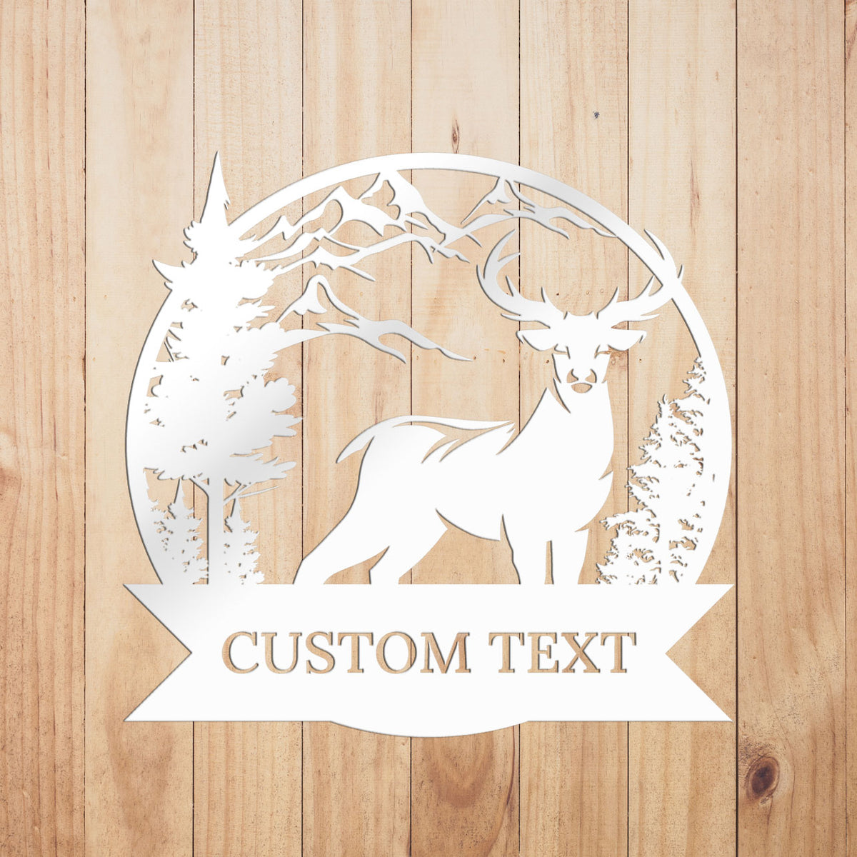 Deer Outdoor Metal Sign 3
