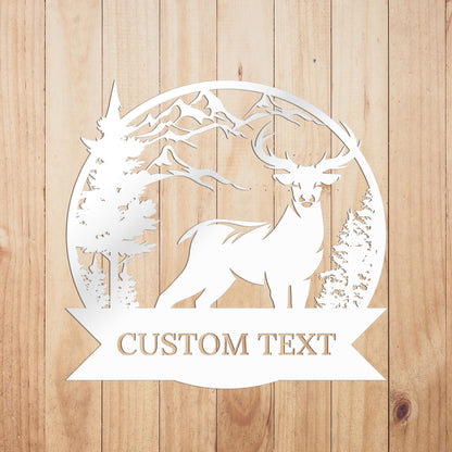Deer Outdoor Metal Sign 3