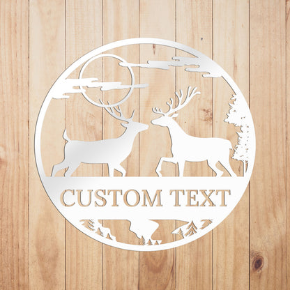 Deer Outdoor Metal Sign 4