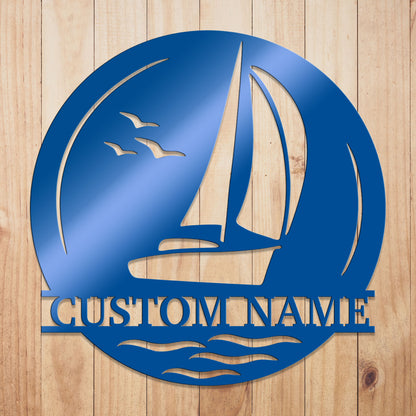 Sailboat Metal Sign 2