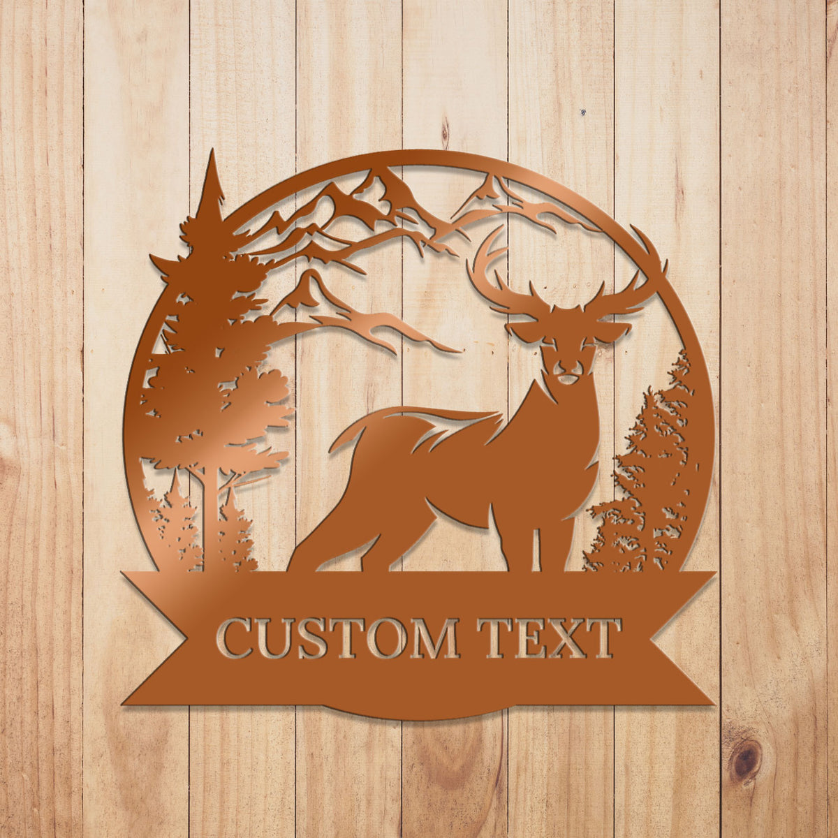 Deer Outdoor Metal Sign 3
