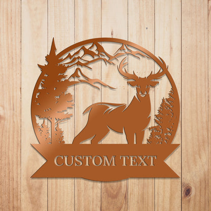 Deer Outdoor Metal Sign 3
