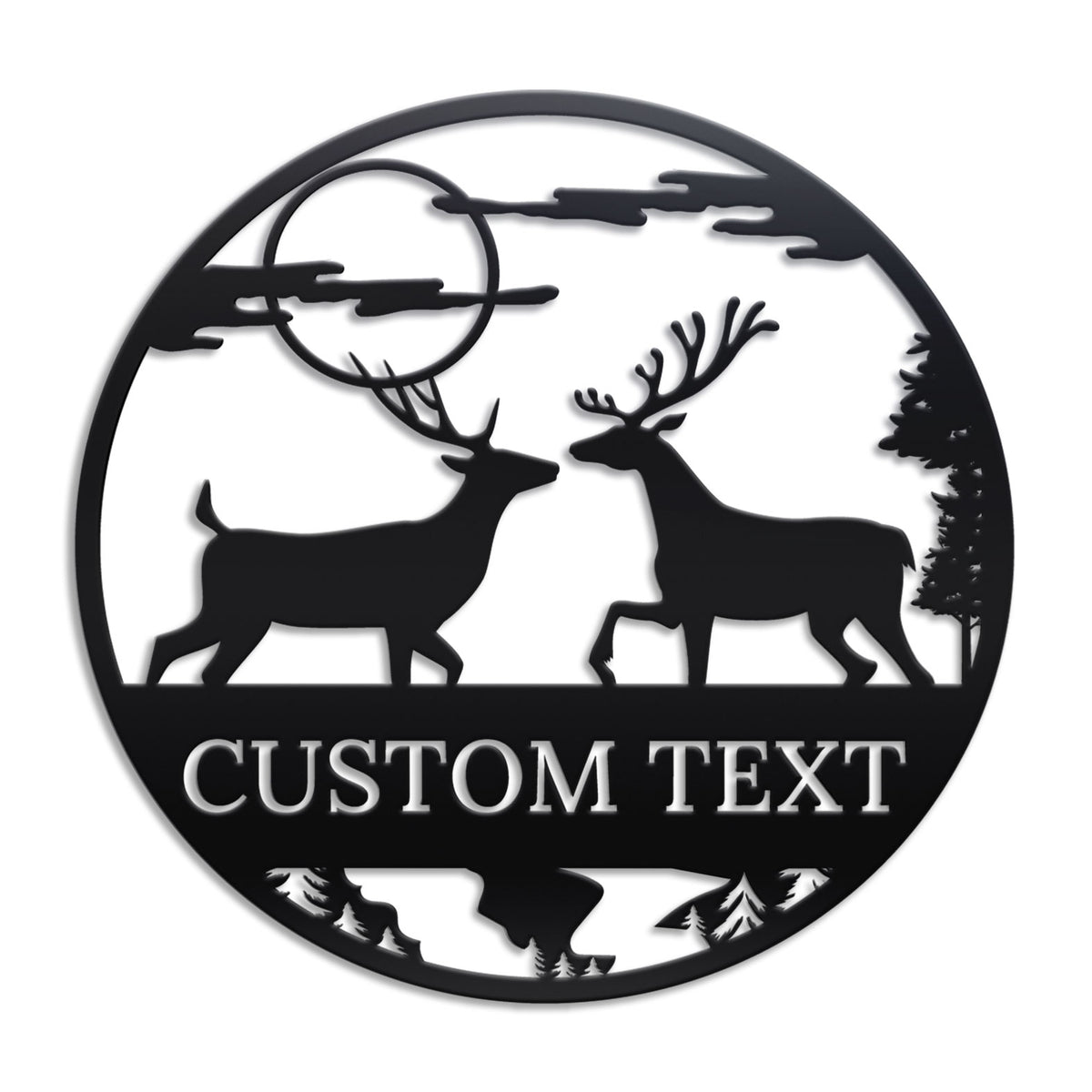 Deer Outdoor Metal Sign 4