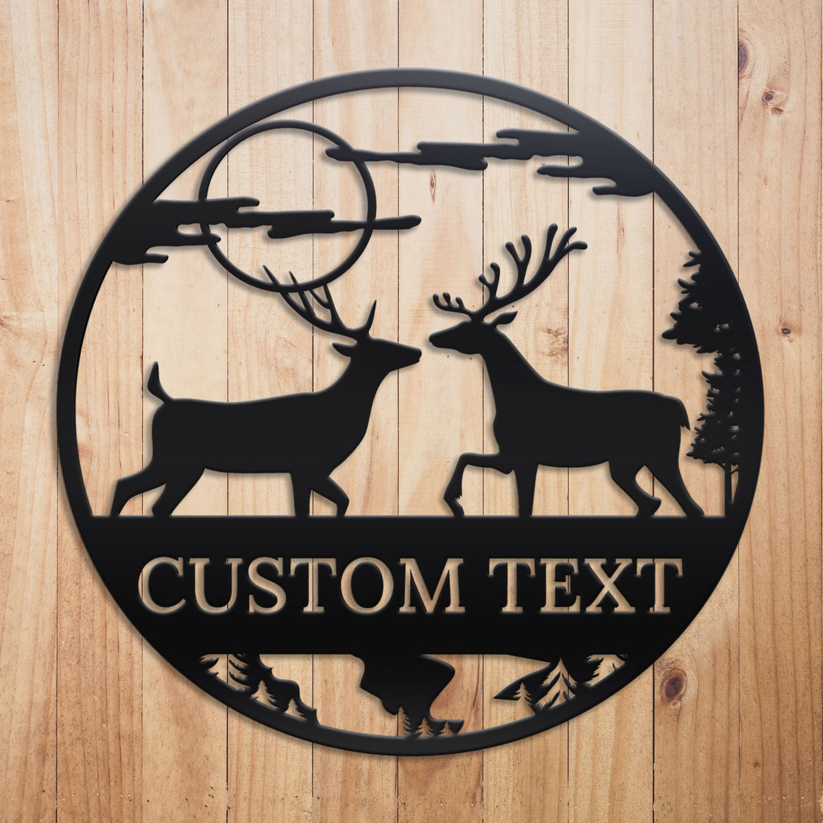 Deer Outdoor Metal Sign 4