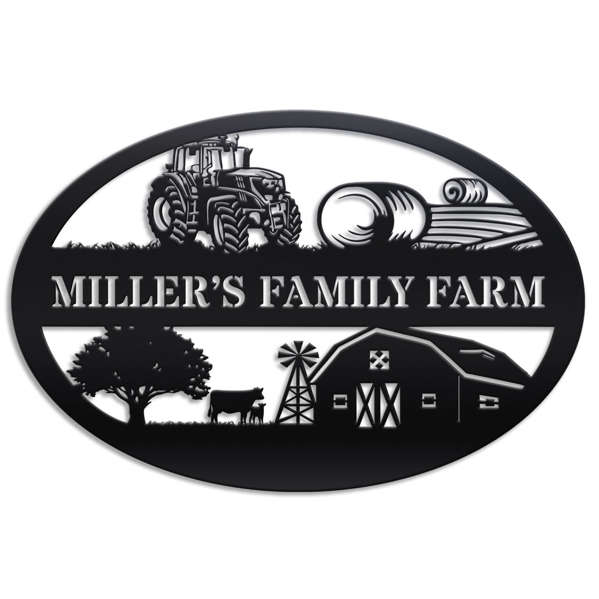 Farm Oval Metal Sign