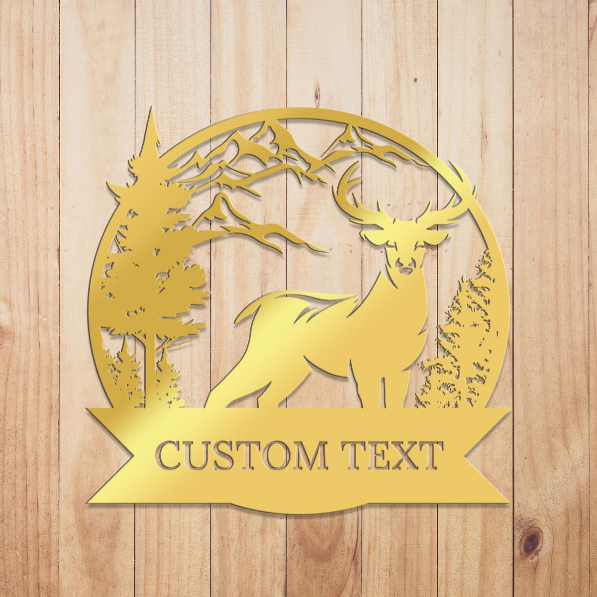 Deer Outdoor Metal Sign 3
