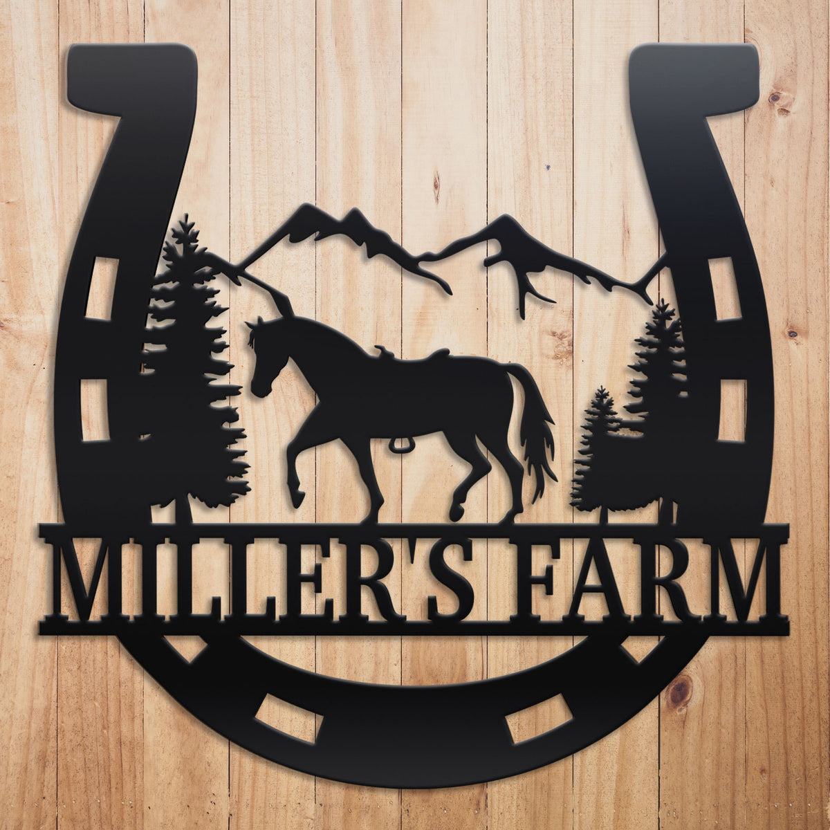 Horse Shoe Metal Sign
