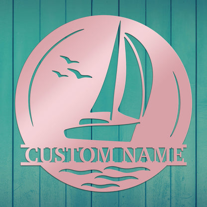Sailboat Metal Sign 2