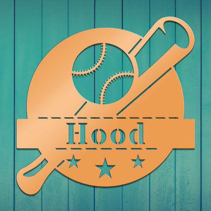 Baseball Monogram Sign