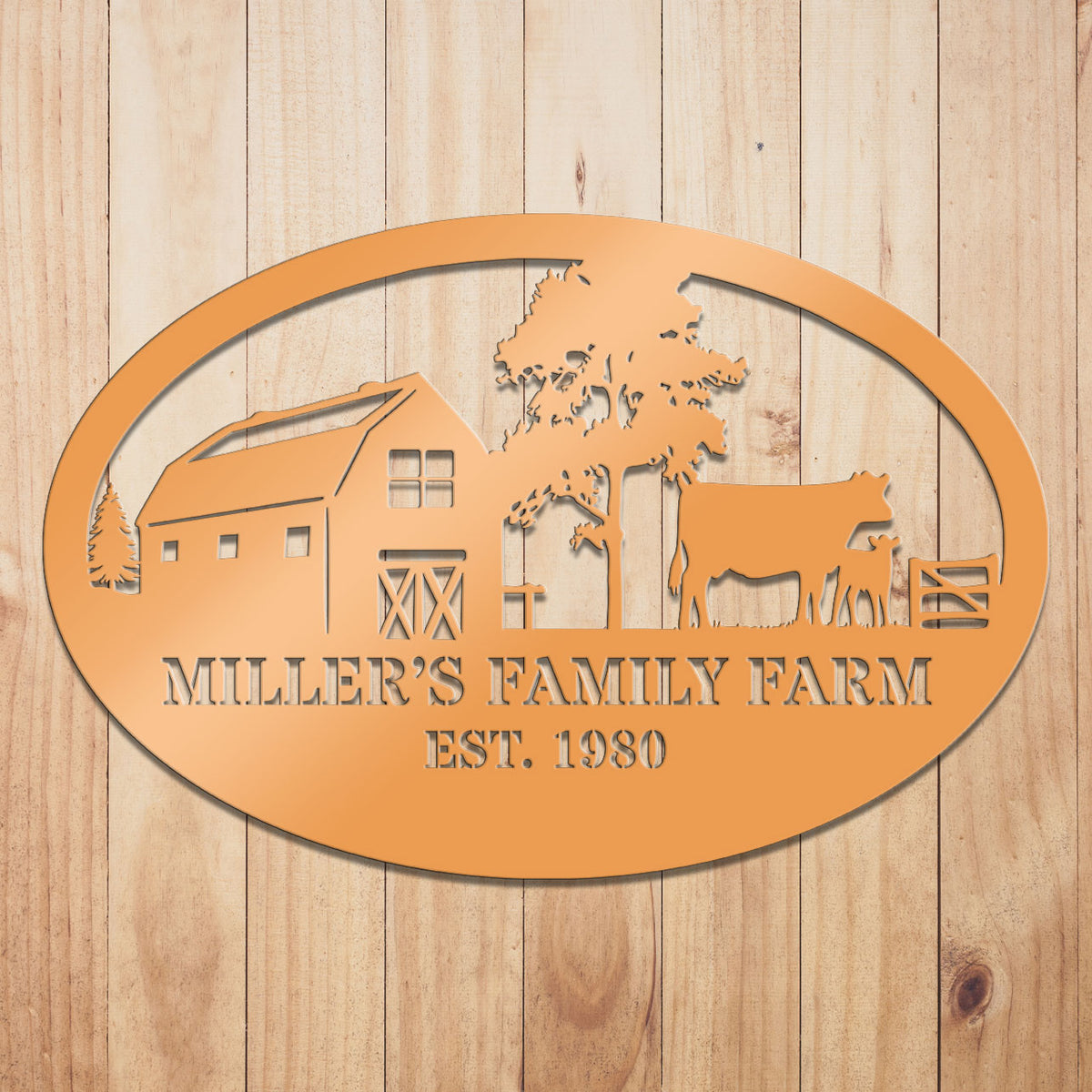 Barn Oval Metal Sign