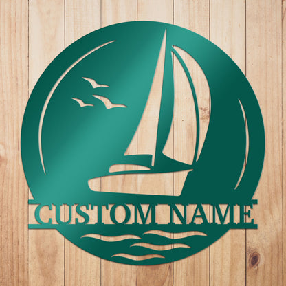 Sailboat Metal Sign 2