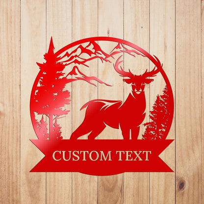 Deer Outdoor Metal Sign 3